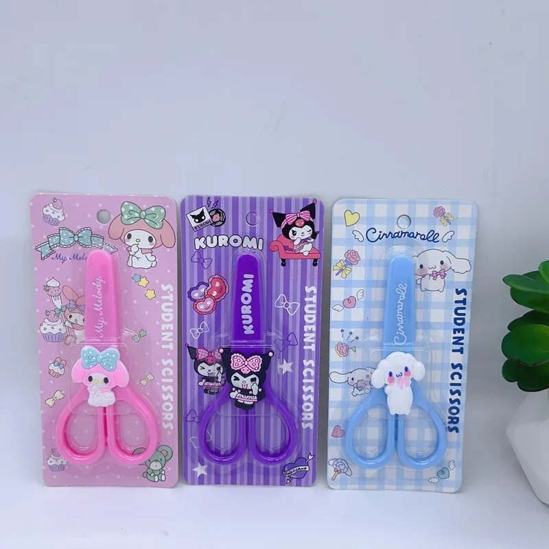 Cartoon Handmade Scissors for Children DIY Scissors Hand Account Cutting Scissors with Patch Protective Cover Scissors Wholesale