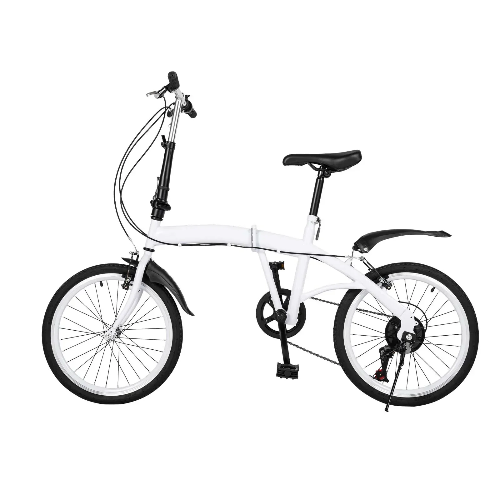 # 20 Inch Folding Bike Foldable 6-Speed Bicycle Lightweight Road Bike Carbon Steel #