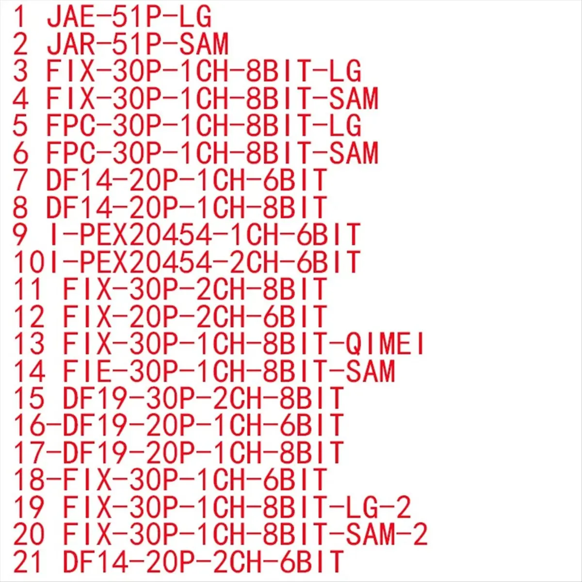 

[AA91] 21 шт. комплект кабелей для экрана LVDS с 5 шт. кабельным адаптером 10-65 дюймов для ремонта экрана FPC тестер экрана