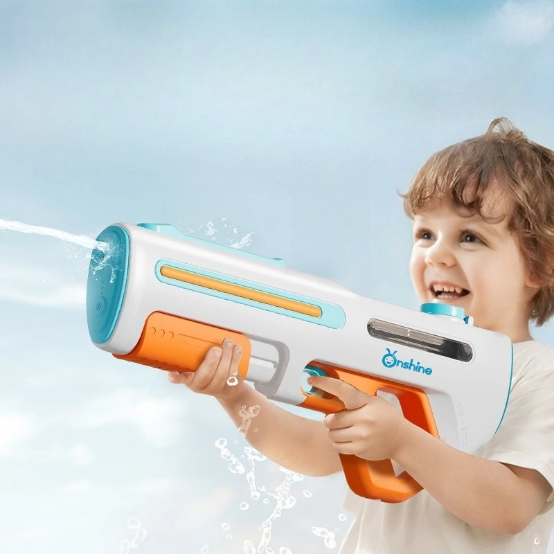 ปืนของเล่นของขวัญวันเกิดเล่นน้ําในฤดูร้อนของเล่นสระว่ายน้ําปืนไฟฟ้าอุปกรณ์เสริมอัตโนมัติปืนไรเฟิลว่ายน้ําเด็กสนุก