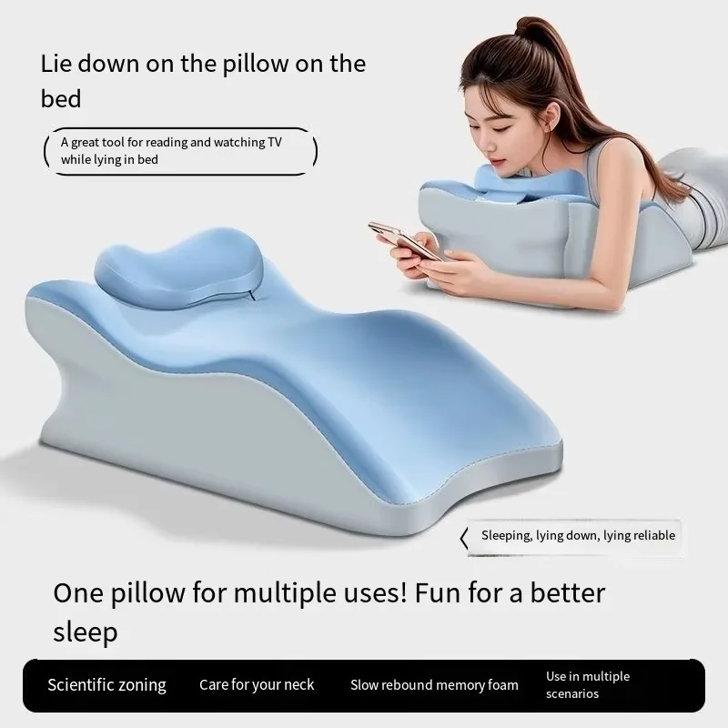 Breathable Cooling Bed Sleeping Pillow, Non Stuffing Comfortable Cushion for Bedroom Night Sleep Use