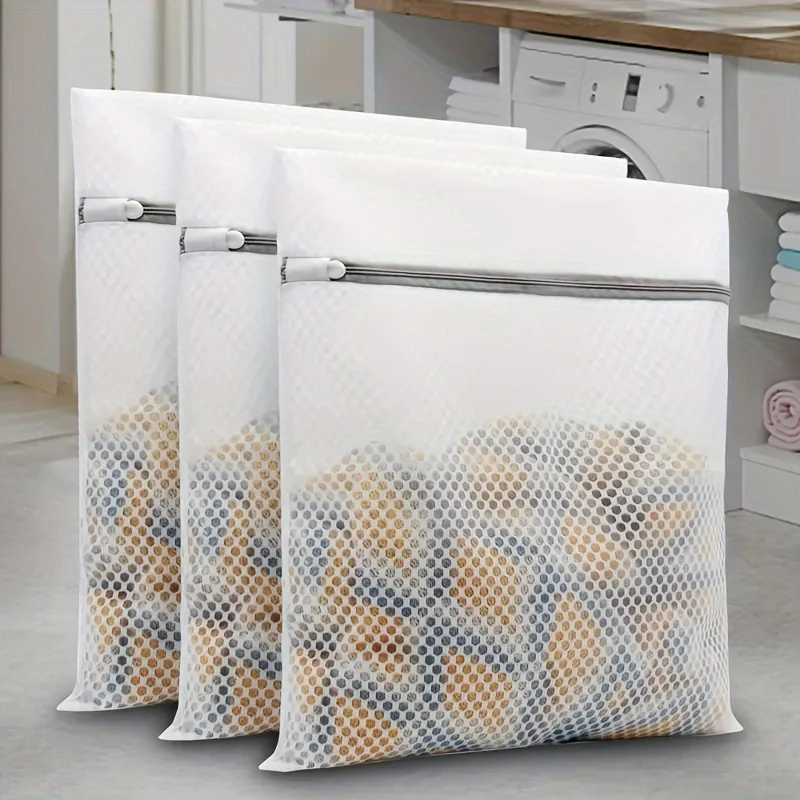 Honeycomb Mesh Laundry Bags – Durable Zipper Design for Delicate Garments – Medium Protective Wash Bags for Clothing Care