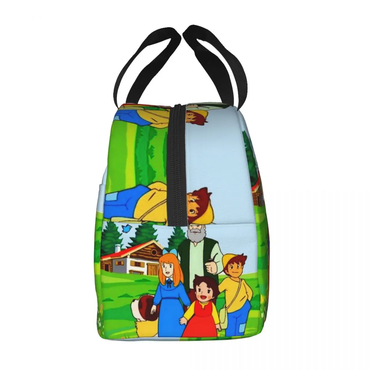 Alps Mountain Heidi Peter And Grandpa Lunch Bag Warm Cooler Thermal Insulated Lunch Box for Women Kids School Food Bags