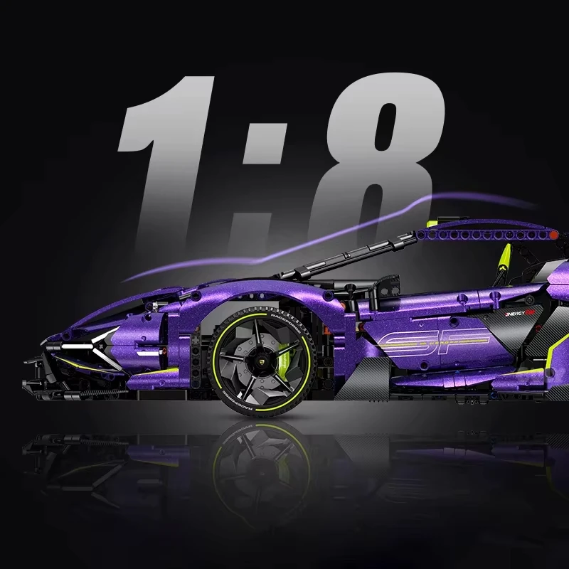 

Конструктор GULY 3654 детали, масштаб 1:8, GULY 10635, креативный спортивный автомобиль, радиоуправляемый суперкар, городская игрушка для мальчиков, подарок