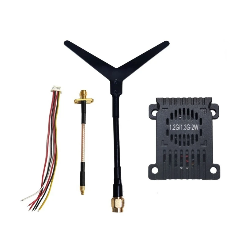 1.2G/1.3G 2W Video Transmitter 9CH Up to 2000mW 3 Gears Adjustable For Long Ranges FPV Drones