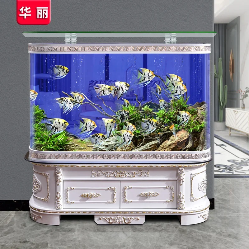 Goldfish tank aquarium home living room large HD glass turtle tank