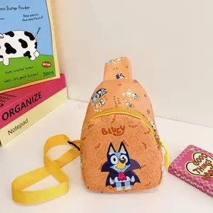 Bingo Amigos Bolso para niños Lindo Bluey Familia Bolsa de cofre Bag Kindergarten dibujos animados Crossbody Bag Halloween Navidad 12 Bracelet de Bob Esponja de las 12 ventas - №5