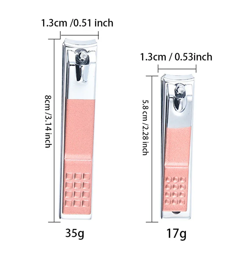 Nail Clippers Stainless Steel 3-Piece Color Nail Clippers Set Diagonal Nail Clippers Large Size Single Nail Clippersaa
