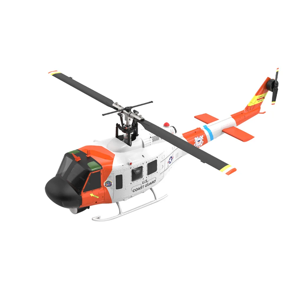 Yuxiang F07S Helicóptero de combate com controle remoto UH-1 Huey Modelo Avião Brinquedo de retorno automático para maiores de 14 anos