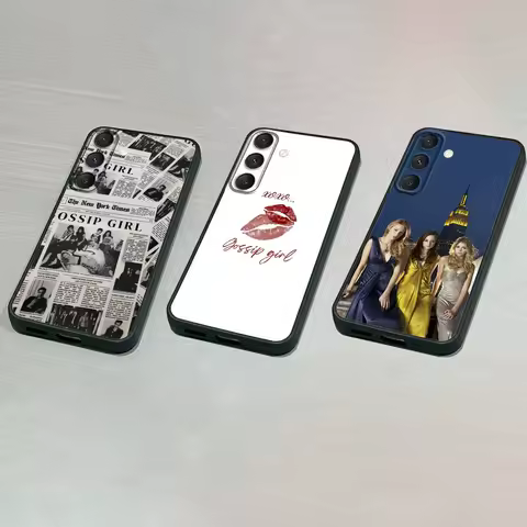 GossipS G-Girl S-show Phone Case For Samsung S25,S24,S23,S22,S21,S20,S10,Ultra,Plus,Lite,FE,Soft Silicone Black Cover