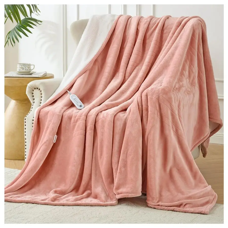 

Size Electric Blanket Heated, DoubleSided FlannelSherpa Heated Blanket with 8 Heat Levels amp 10 Hours Auto Off, Fast Heating Bl