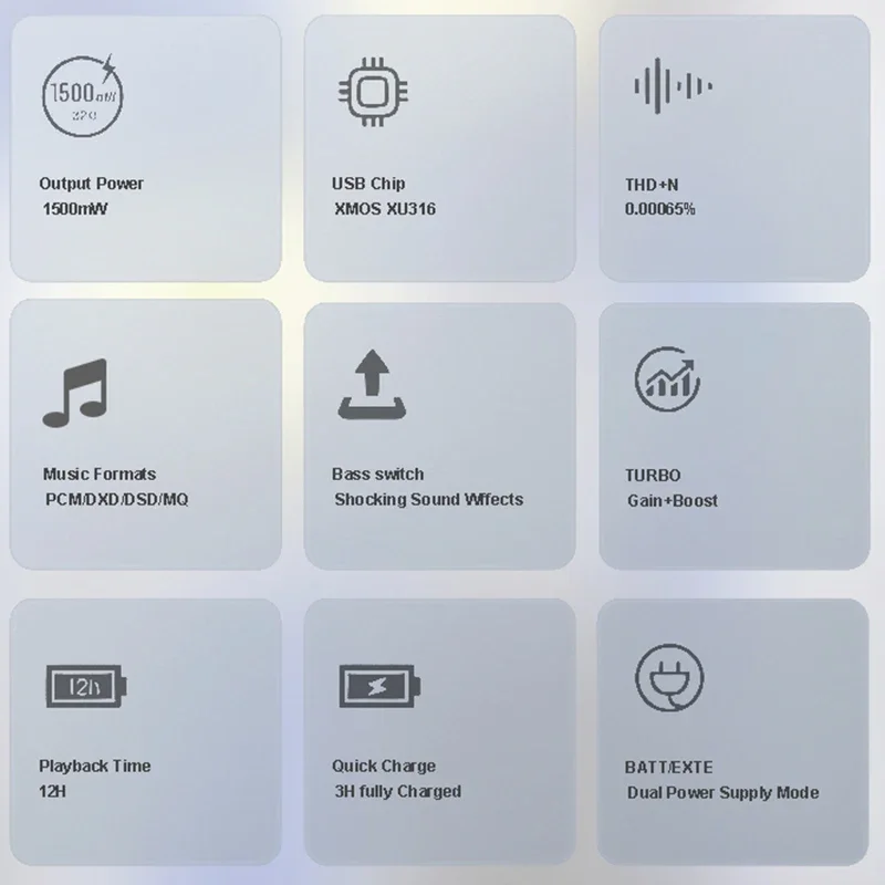 XDUOO XD05 Bal2 Protable HiFi Balanced DAC AMP Headphone Amplifier 1500mW Output Power Bluetooth 5.1 LDAC/aptX/AAC PCM768 DSD512