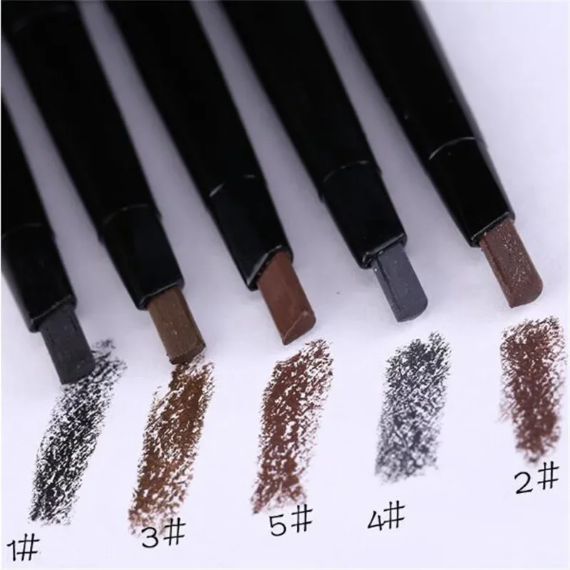 1 pz Matita per sopracciglia impermeabile Donna Lady Eye Brow Pen con pennello Strumenti cosmetici per trucco di bellezza 5 colori