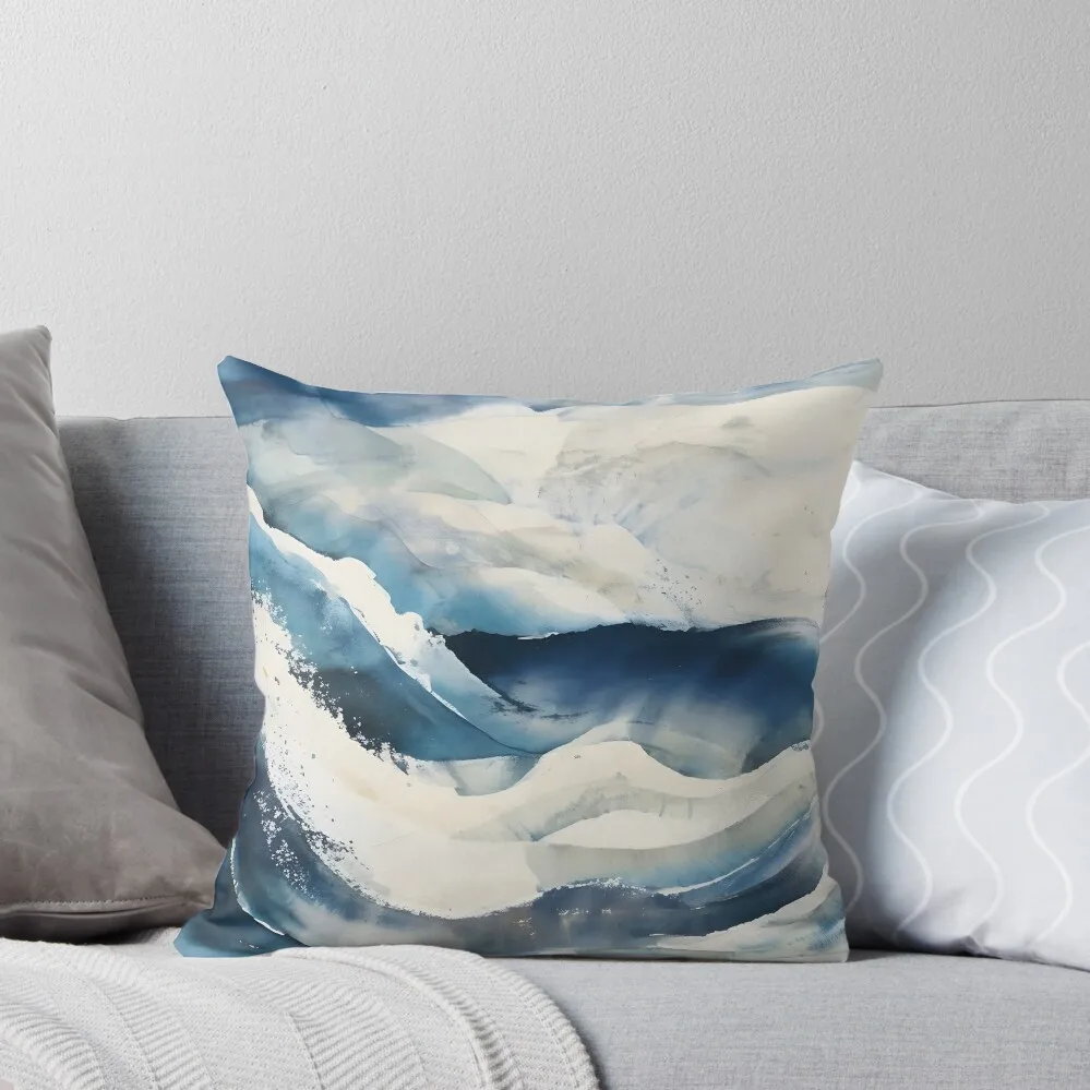 

Blue Abstract Wave Throw Pillow pillowcases for sofa cushions Sofa Covers Cushions Home Decor pillow cover christmas pillow