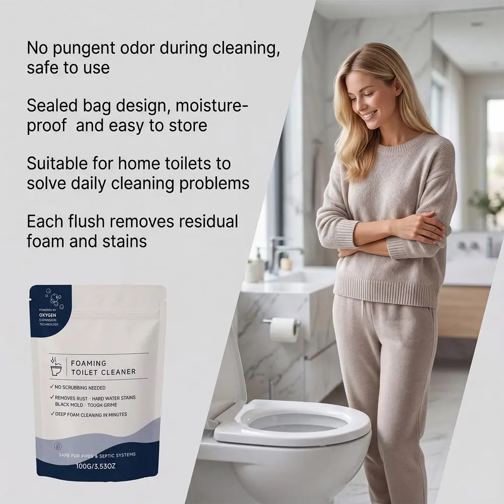 Toilet Bowl Cleaner Tablets Automatic Toilet Tank Cleaners For Deodorizing Descaling Long-Lasting Blue Toilet Cleaning Supplies view 5