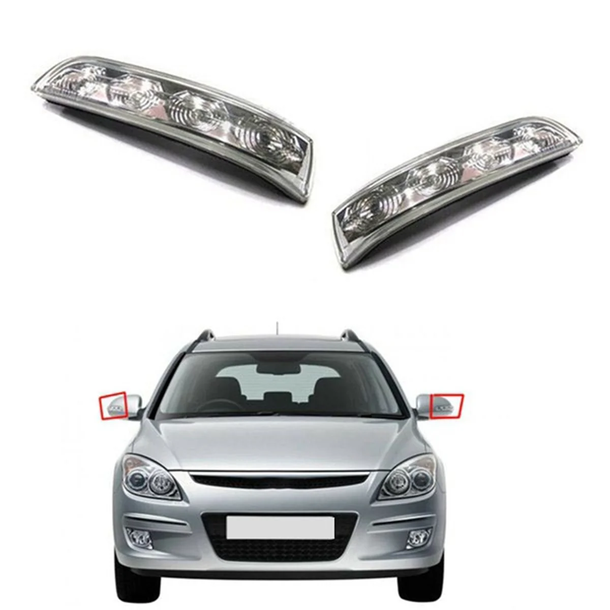 Car LED Side Mirror Turn Signal Lamp for Hyundai I30 2009-2010 87614-2L000 87624-2L000 Car