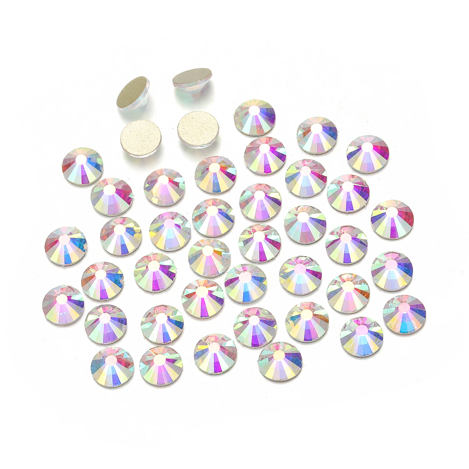 Crystal AB Super Shiny Rhinestones DIY Crafts Sewing Supplies Garment Decoration Glass Stones Flat Nail Art Jewelry Beads