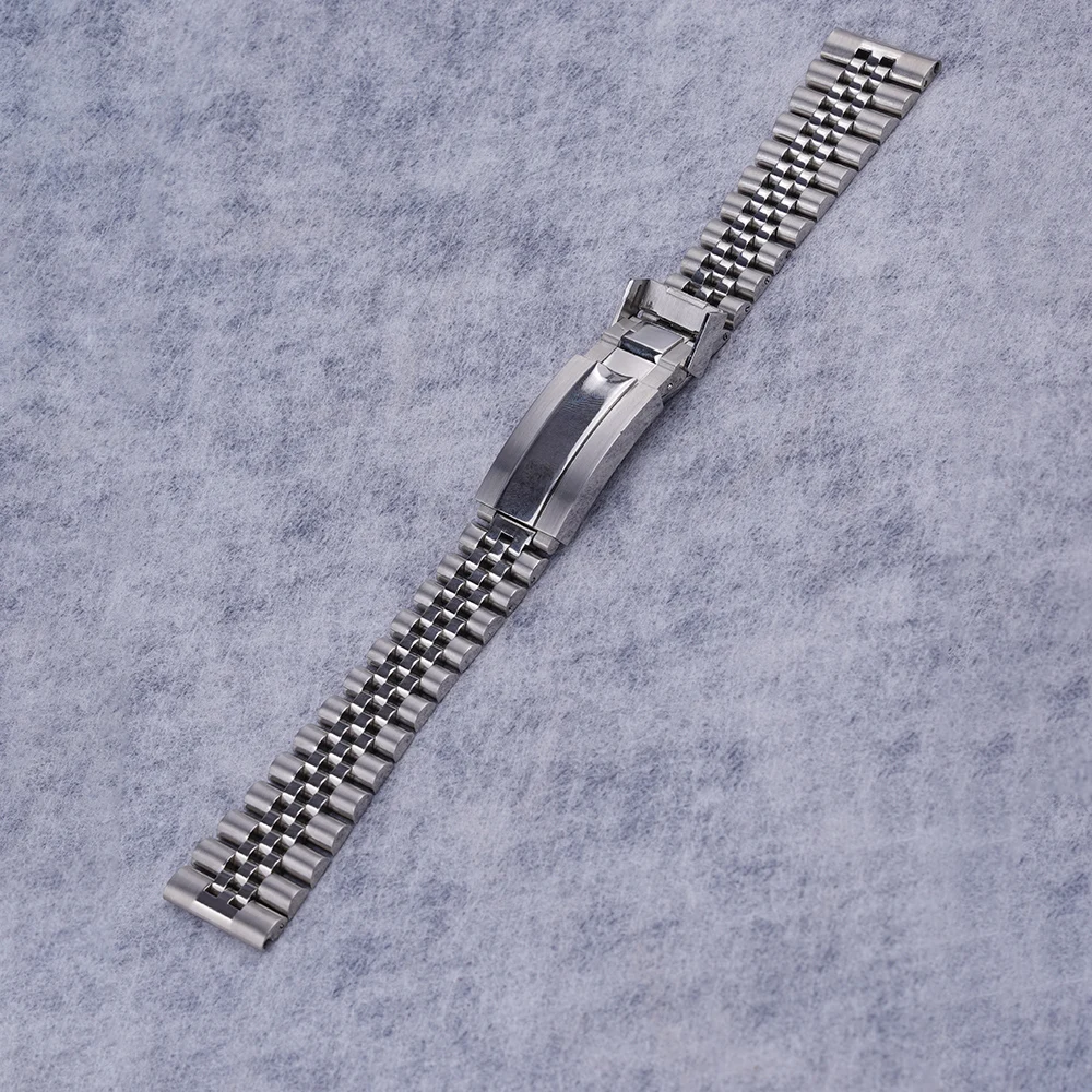 20mm 22mm Watch Band For Rolex For Seiko Silver Brushed  Stainless Steel Replacement Strap Bracelet Oyster Clasp Metal Wristband