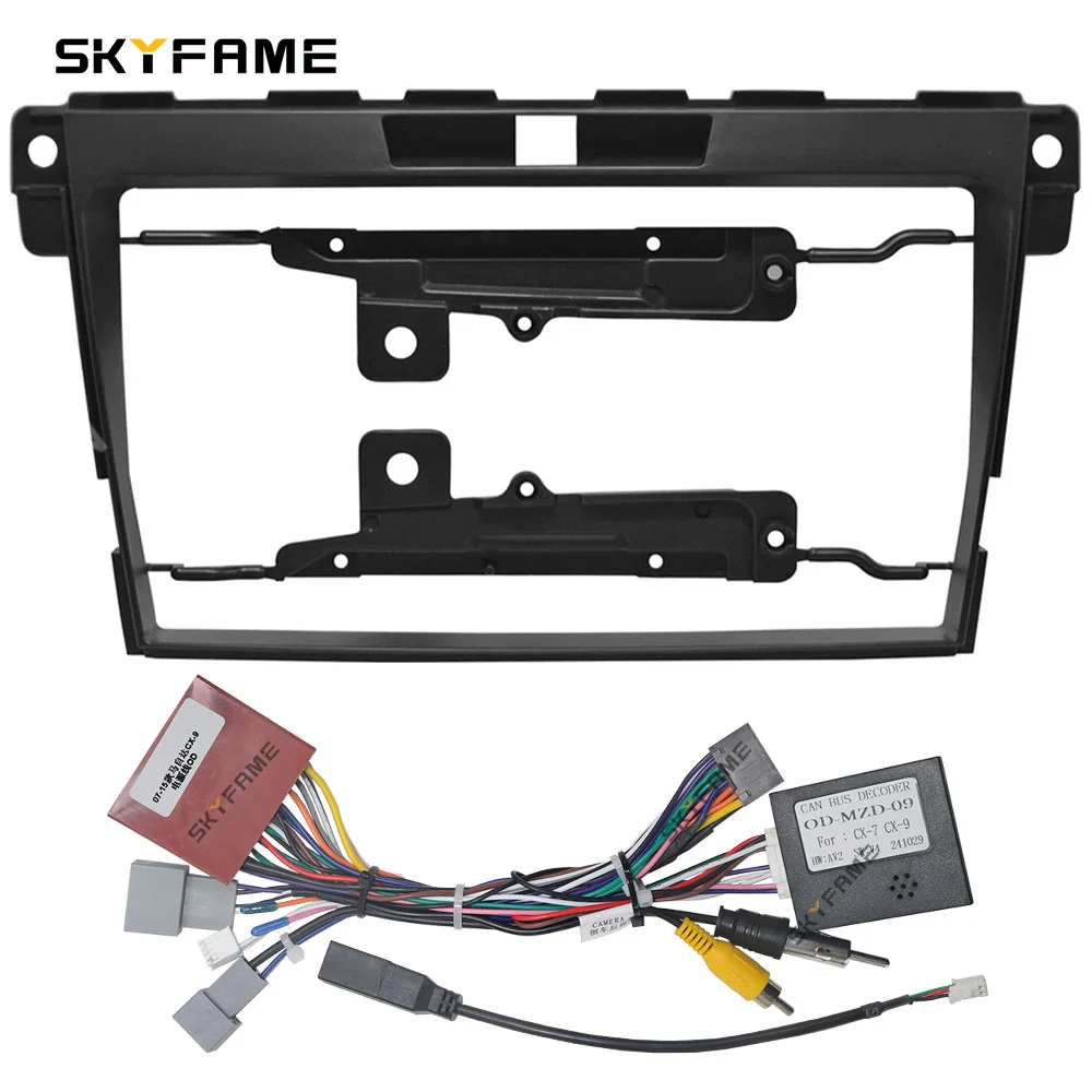 SKYFAME Car Frame Fascia Adapter Canbus Box Decoder Android Radio Dash Fitting Panel Kit For Mazda CX-7