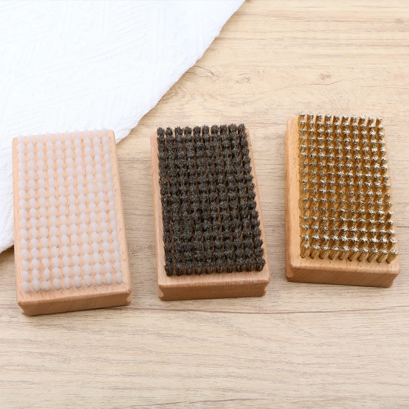 1PC Wooden Handle Brass/Nylon/Horsehair Ski Waxing Brush Snowboard Maintenance Tool Snow Wax Brush Ski Brush Ski Accessories