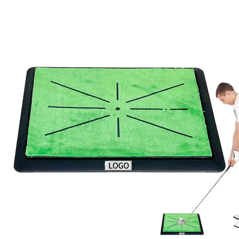 Indoor Golf Mat Golf Turf Mat Professional Guides And Detection Batting Thickening Path Feedback Golf Hitting Mat For Golf