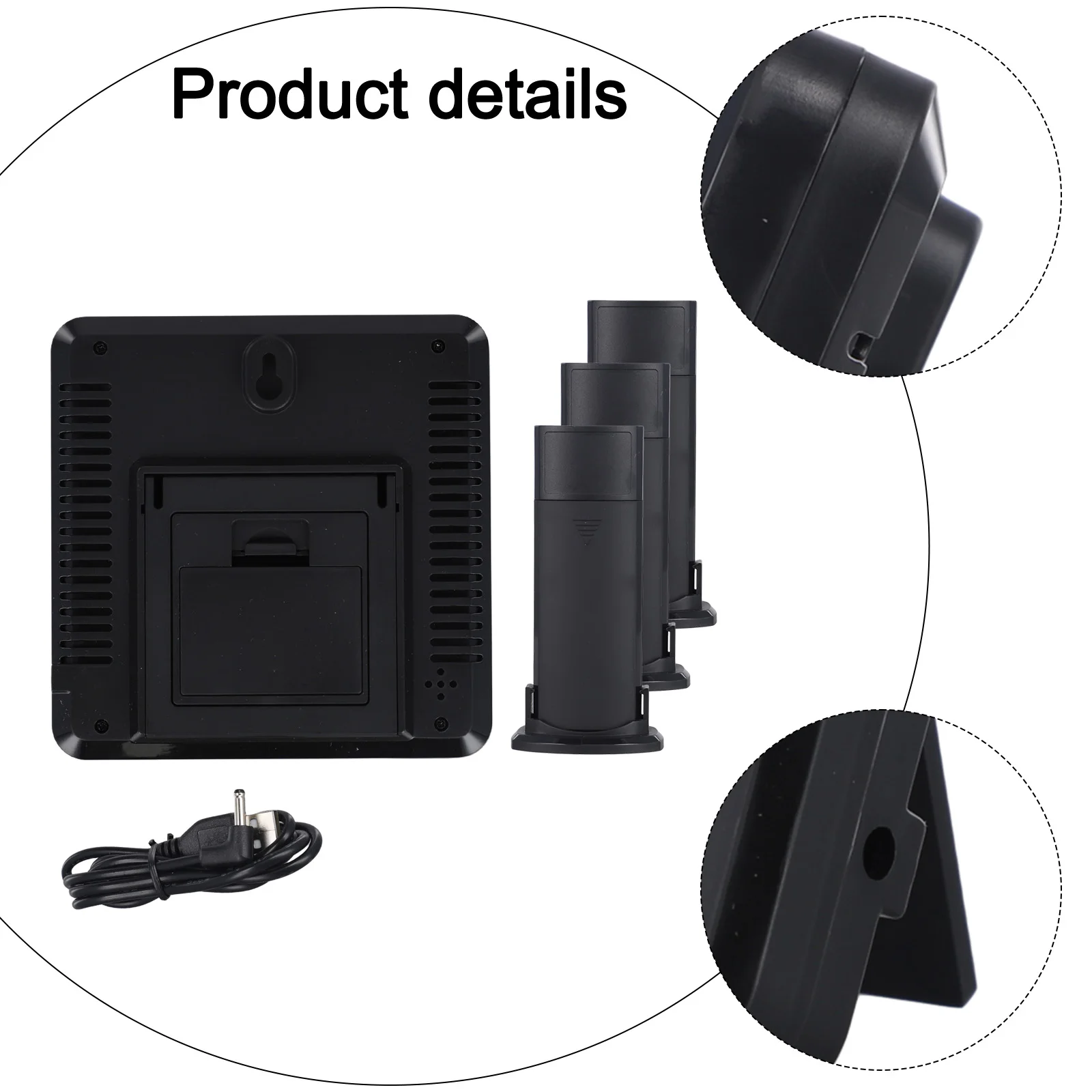 

Wireless Weather Station Digital Indoor Outdoor Temperature And Humidity Sensor With 3pcs Remote Sensors Battery And USB Powered