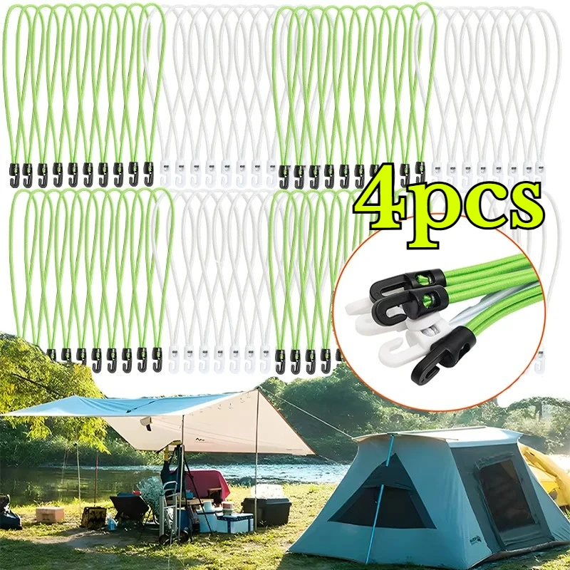 4/1pc Bungee Cord High Elasticity Expander with Hooks Rubber Tensioner for Camping Tarpaulin Variety of UseSuper Stretch Elastic