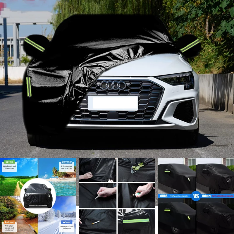 

For Audi A3 All-Weather Car Covers 6-in-1 Waterproof Dustproof UV Proof Snowproof Scratch Resistant Protection