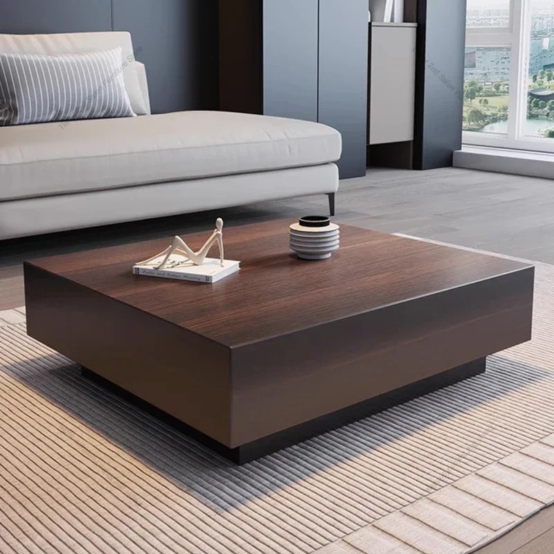 Nordic Luxury Coffee Tables Italian Minimalism Living Room Solid Wood Coffee Tables Hotel Center Home Furniture Basse Salon FYCT