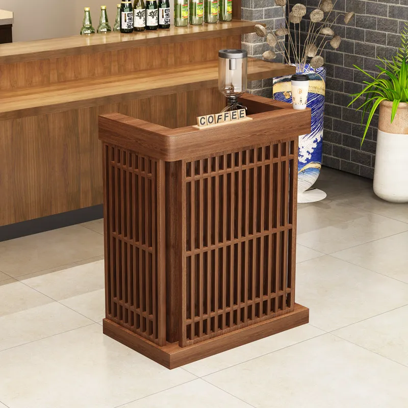 For Small Restaurant Cashier Counter, Retro Reception Desk for Hotel & Dining