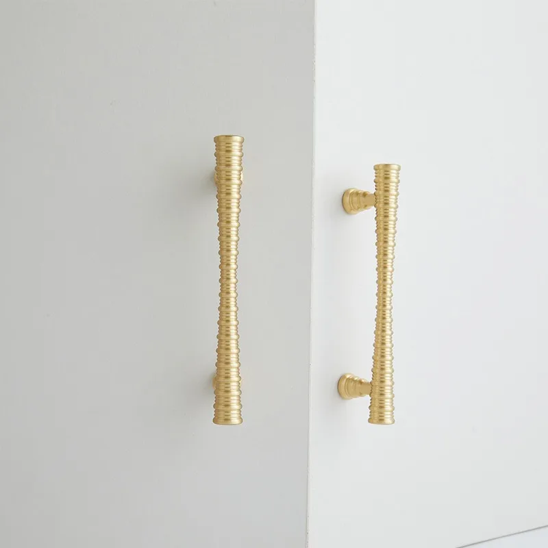 1PC  Small Waist French Spiral Ring Pattern Brass Handle Drawer Wardrobe Cabinet Cabinet Door Handle