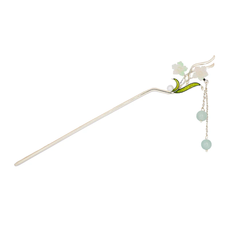 

New Chinese antique flower hairpin female high-end sense fringed step shake daily modern disc hair hairpin cheongsam hairpin