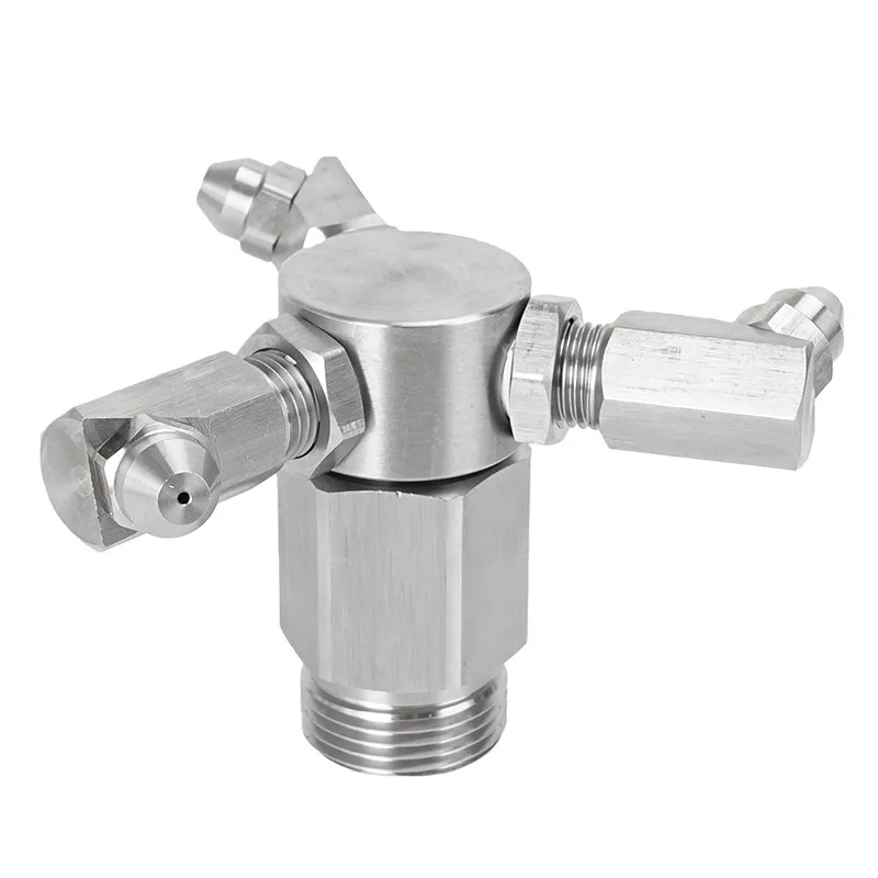 For Three-head Fan-shaped Conical Blowing Model, Bottle and Can Cleaning Nozzle Rotates 360 Degrees, Cools Down,