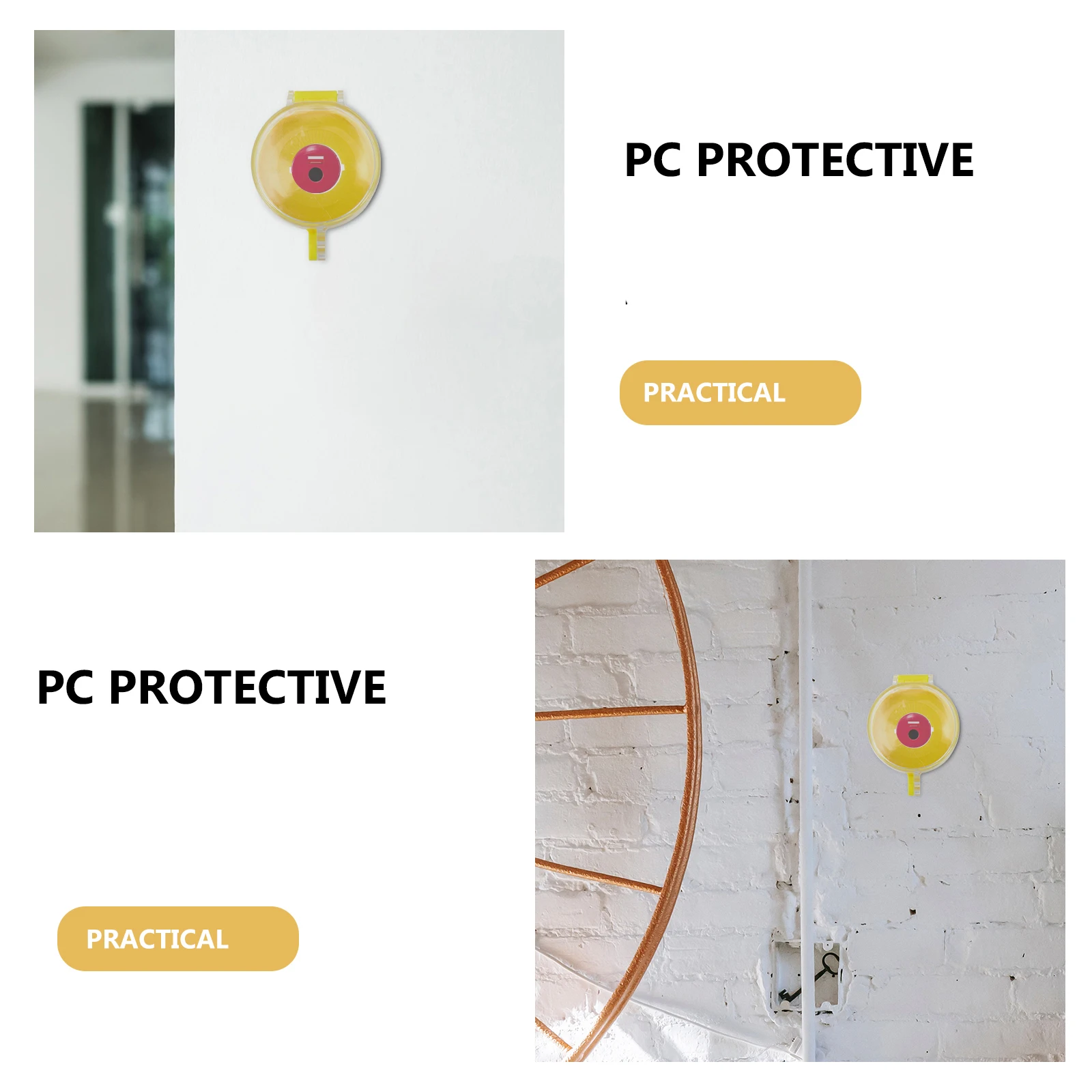 

4pcs Emergency Switch Protective Cover Dustproof Waterproof Button Protector Waterproof Button Cover Signal Electrical Product