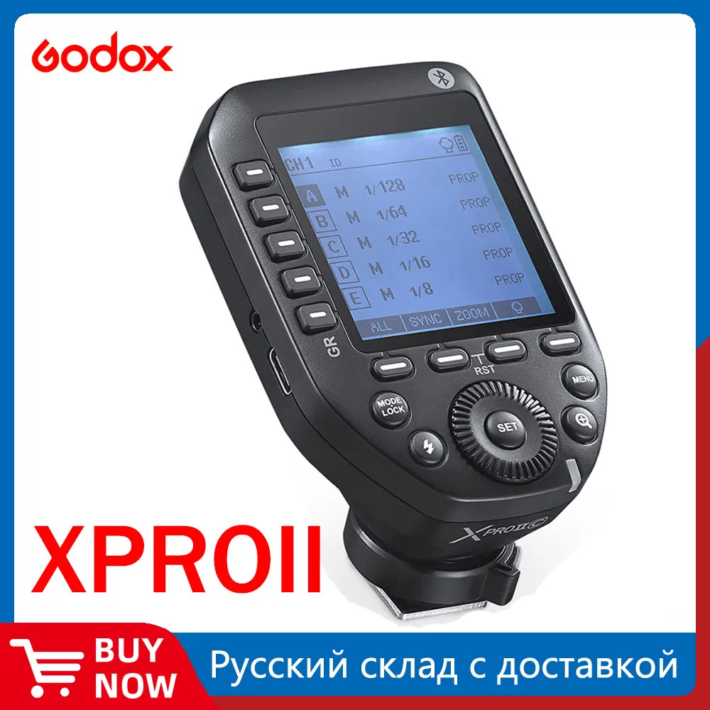 Беспроводной триггер вспышки Godox Xpro II TTL 1/8000s HSS TTL-преобразователь-ручной функциональный большой экран для Canon Nikon Sony Olympus Penta Беспроводной триггер вспышки Godox Xpro II TTL 1/8000s HSS TTL-преобразователь-ручной функциональный большой экран для Canon Nikon Sony Olympus Penta
