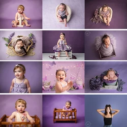 Purple Abstract Texture Photography Backdrop Newborn Baby Kids Portrait Photo Studio Props Birthday Solid Color Background Cloth