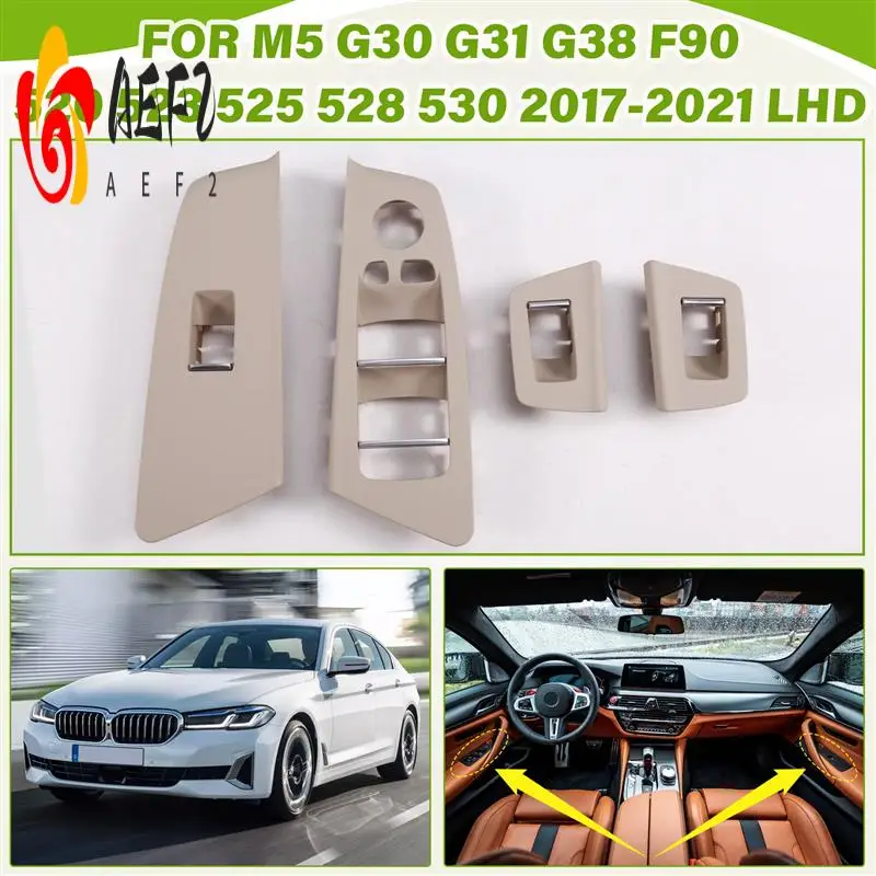 

AEF2-Car Interior Door Window Switch Cover For BMW 5 Series M5 G30 G31 G38 F90 2017-2020 525 528 530 540