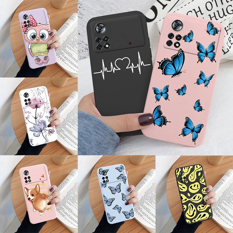 For Poco X4 Pro 5G Poco M4 Pro Case Colorful Heart Soft TPU Fundas Shockproof Bumper Phone Back Cover For Xiaomi Poco X4 Pro