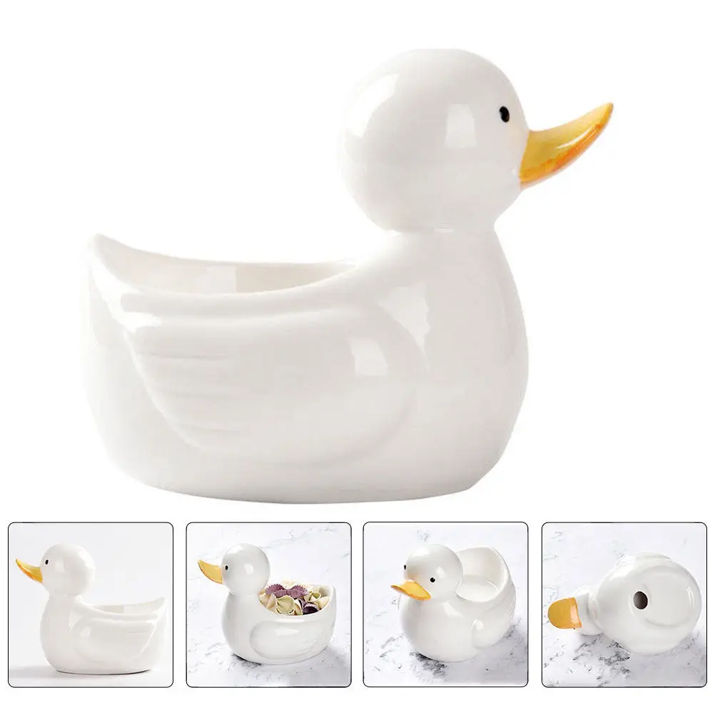 

Adorable Animals Ceramic Bowl for Lovely Duck Shape Storage Bowl for Snacks Salads Desserts Home Restaurant Use