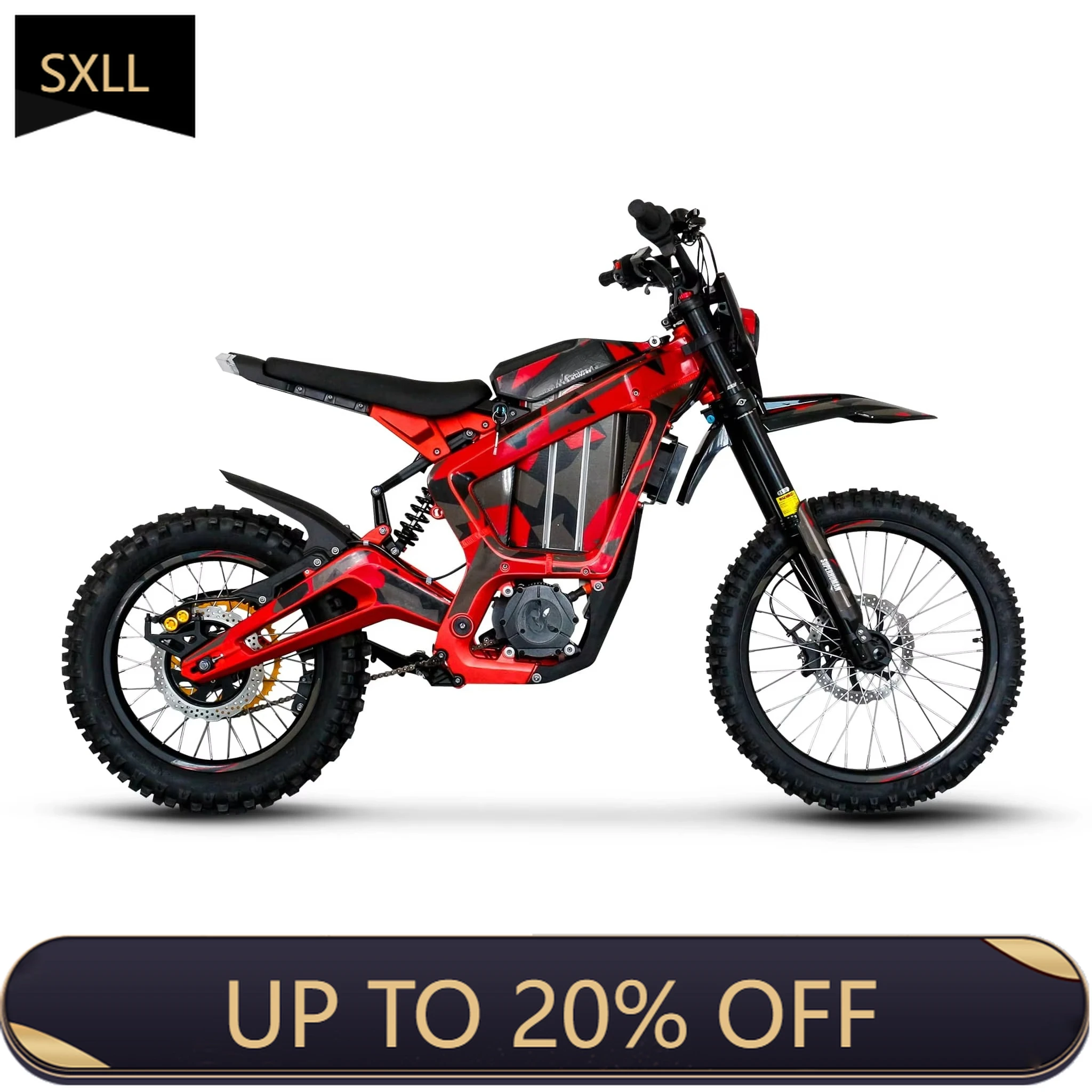 

Электрический внедорожный мотоцикл SXLL 4000W с высокоскоростным двигателем, двумя литиевыми батареями, для взрослых, с широкими шинами для гор и снега