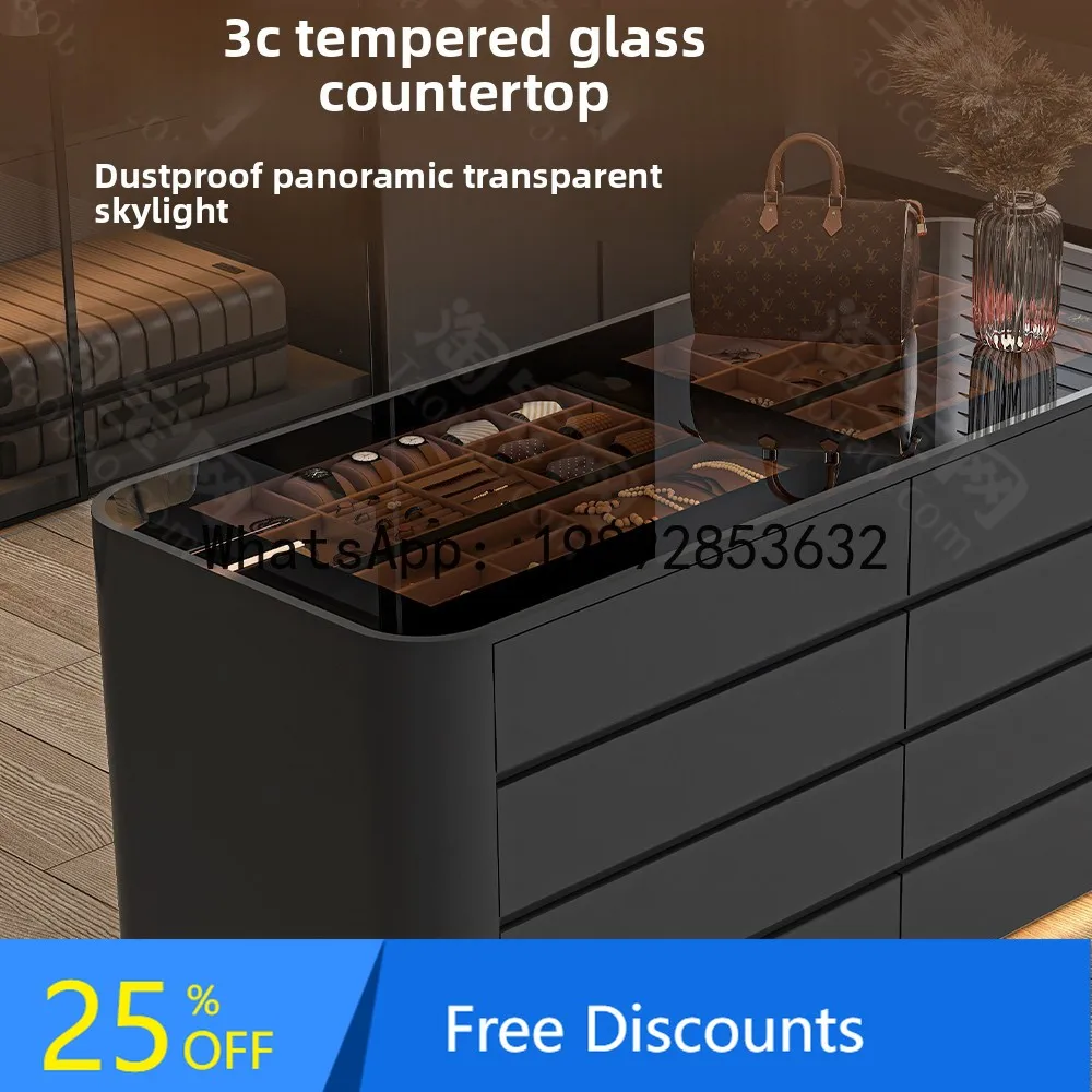 

Cloakroom Nakashimadai Premium Black Home Storage Bucket Cabinet Jewelry Clothing Store Jewelry Display Cabinet