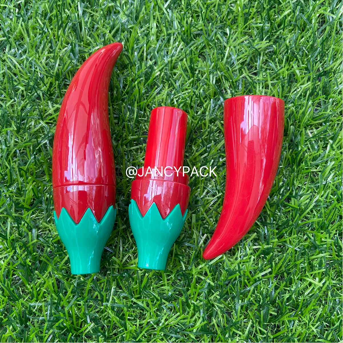 Empty Lipstick Tubes Red Pepper Shaped Lip Balm Container Packaging Cosmetics Refillable Shell Makeup Lipstick Tube