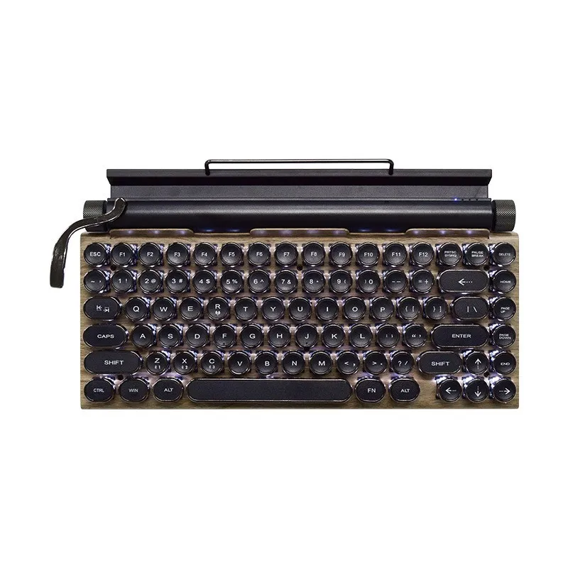 Retro Typewriter Wireless Bluetooth Dual Mode Mechanical Keyboard Computer Tablet iPad Phone
