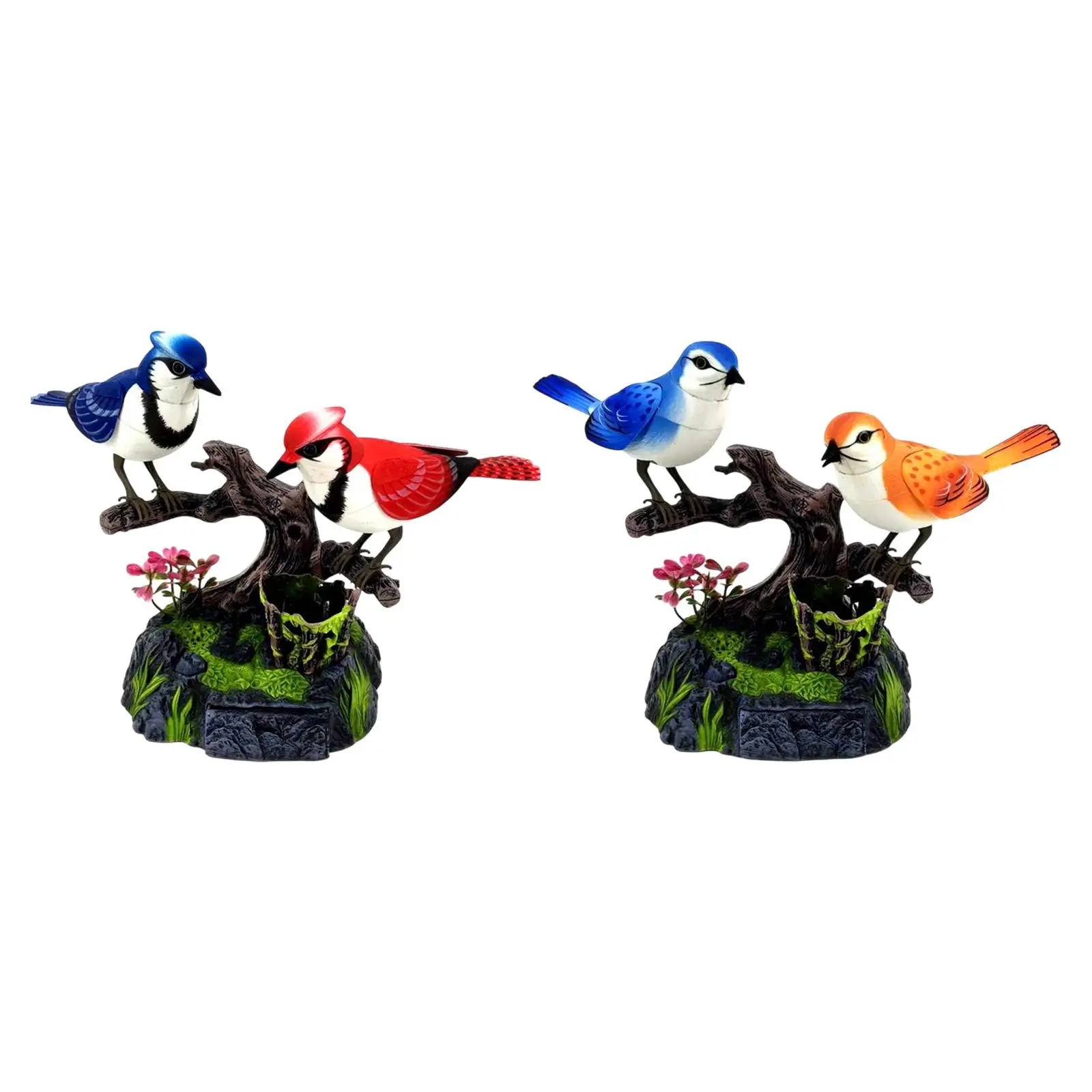 Talking Jays Interactieve simulatie Activeer dansende Tjilpen vogel Thuiskantoor Bureaudecoratie Elektrische vogels voor creatief cadeau