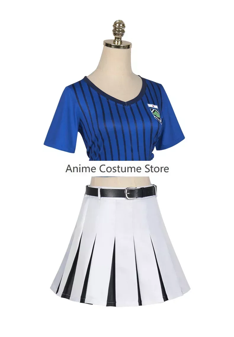 Bluelock Anime Teikoku ANRI falda superior de animadoras para mujer, disfraz de Cosplay para fiesta escolar, uniforme de actuación, atuendo diario, nuevo