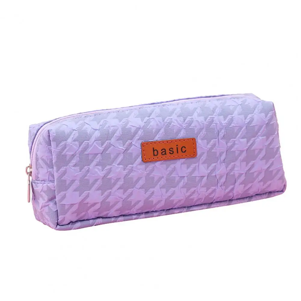 حقيبة أقلام رصاص مقاومة للماء ذات سعة كبيرة مع إغلاق بسحاب ، حامل ممحاة القلم ، حقيبة قرطاسية للمكتب والمنزل