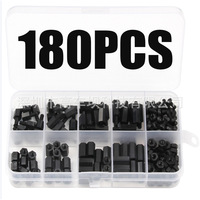 180Pcs M3 Mixed Female Male Hex Spacing Screws Set Nylon Standoff Spacer Column For PCB Motherboard Fixed Plastic Wood Screws