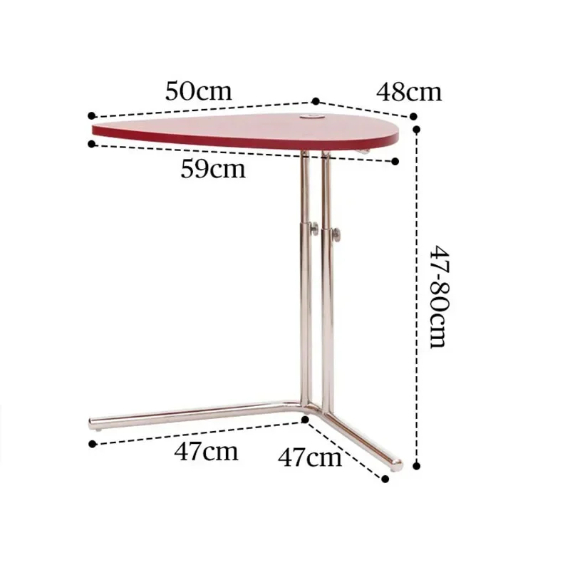 Nordic light luxury, simple stainless steel corner living room, sofa side table can be lifted and lowered small coffee table