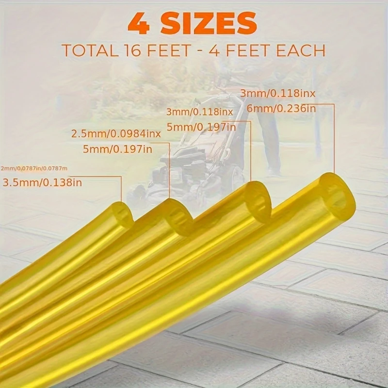 4PCS For String Trimmer Chainsaw Saw Blower Grass Cutter Brushcutter Fitting Petrol Fuel Gas Line Pipes Hoses Petrol Line