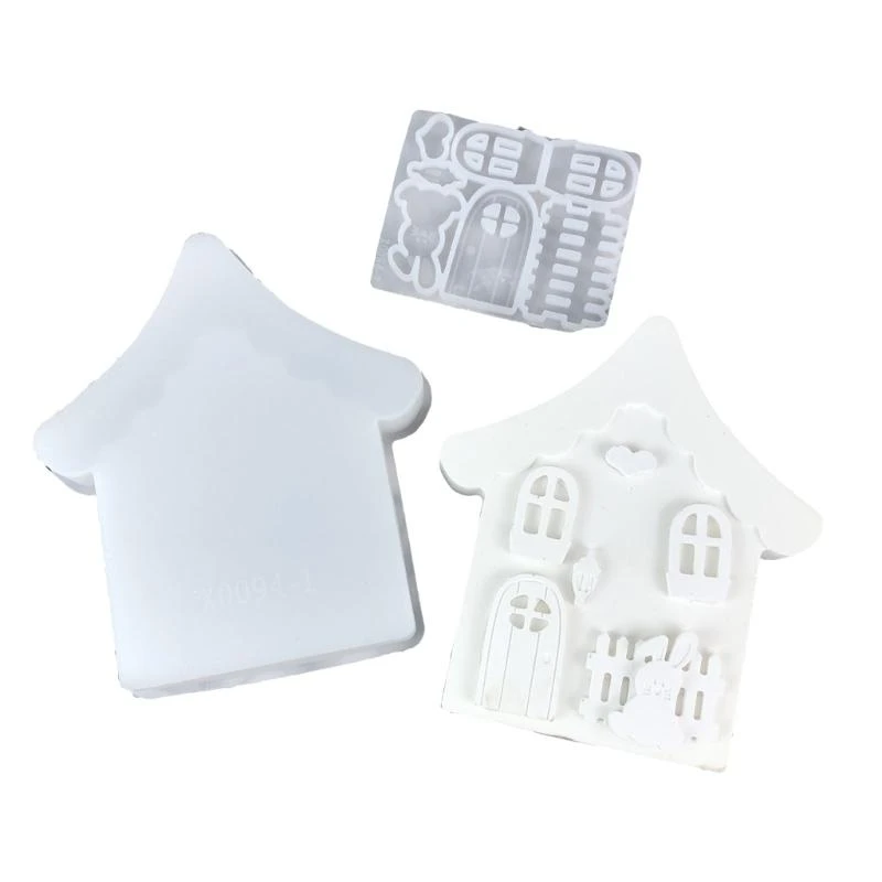 

Высокотемпературные силиконовые формы для создания кроличьих домов и держателей свечей переносные для ремесленных